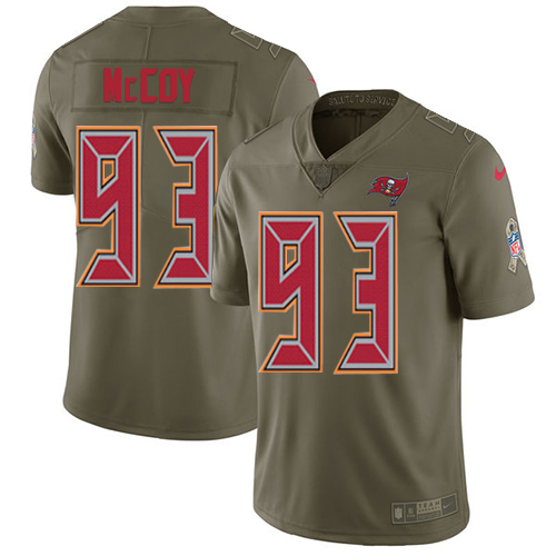 Nike Buccaneers #93 Gerald McCoy Olive Men's Stitched NFL Limited Salute to Service Jersey